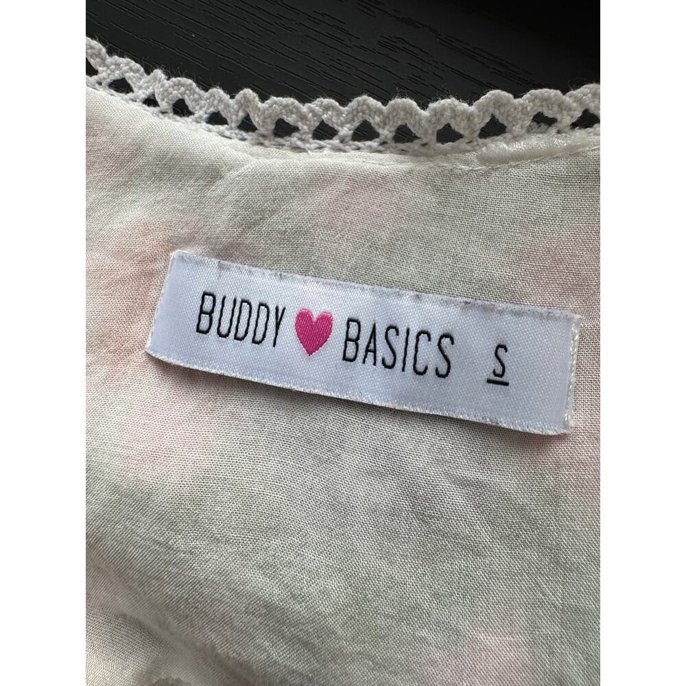 Buddy Basics Embroidered Floral Boho Dress White Puebla Style Small - Picture 3 of 12